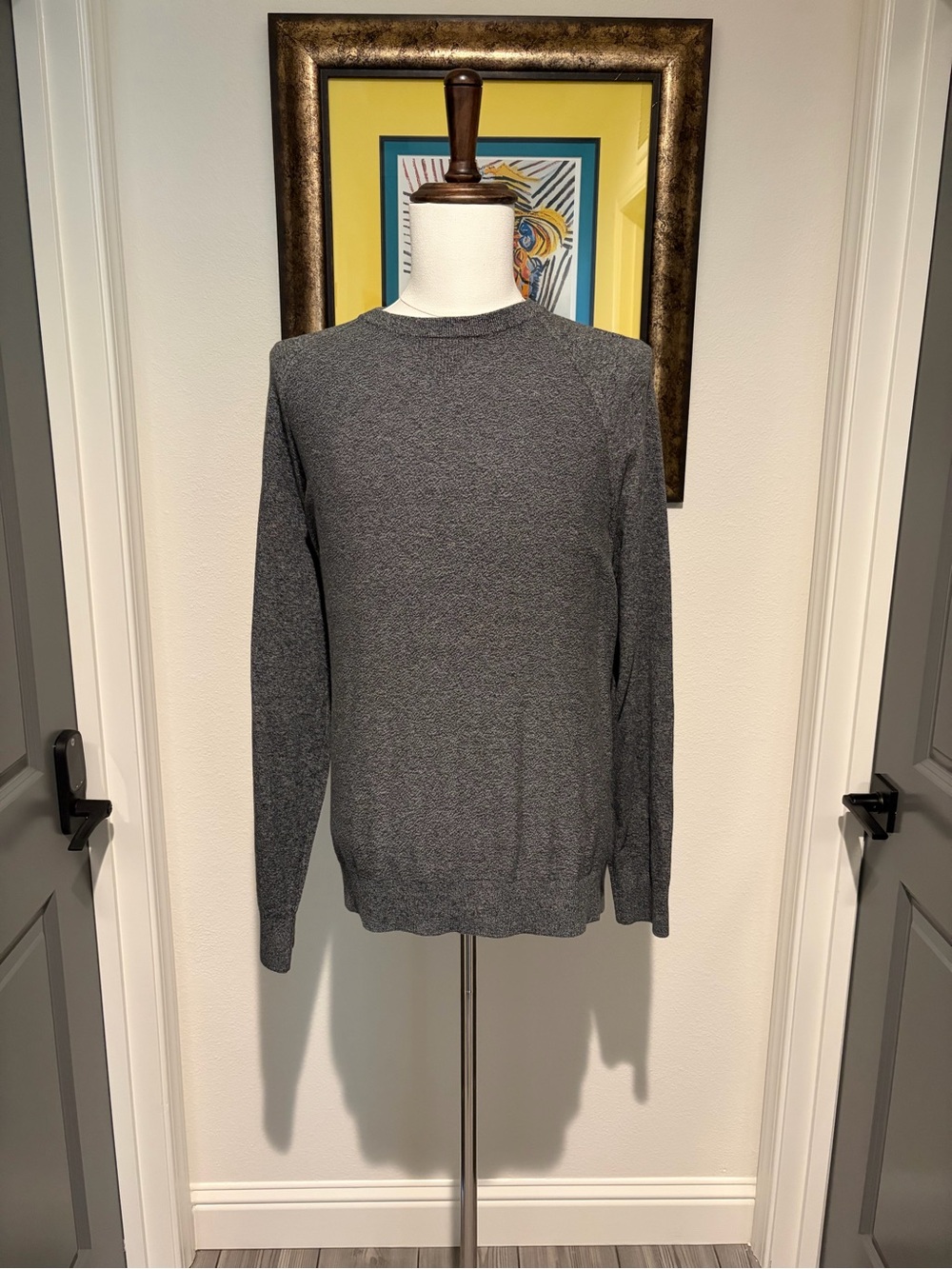 Banana Republic Men's Charcoal Crewneck 100% Cotton Sweater